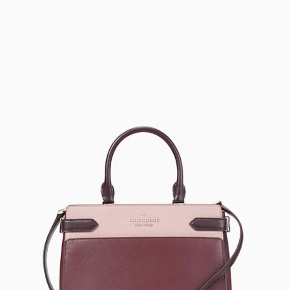 Kate spade Medium ♠️ burgandy and pink color block large satchel - Picture 4 of 4